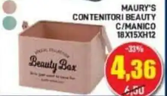 Maury's Maury's Contenitori Beauty C/Manico 18x15xH12 offerta