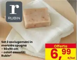Eurospar Set 2 asciugamani in morbida spugna Rubin offerta