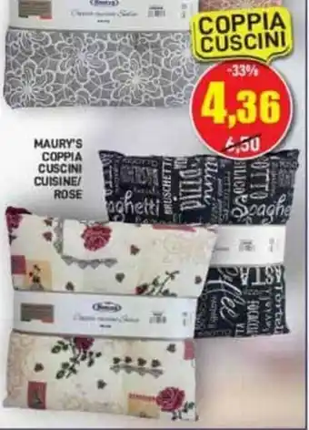 Maury's Coppia Cuscini Cuisine/Rose