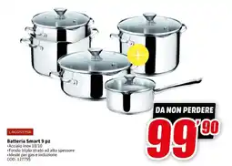 MediaWorld Batteria Smart 9 pz LAGOSTINA offerta