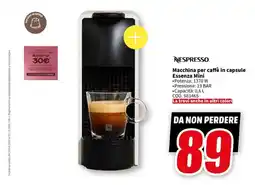 MediaWorld Nespresso Macchina per caffè in capsule Essenza Mini offerta
