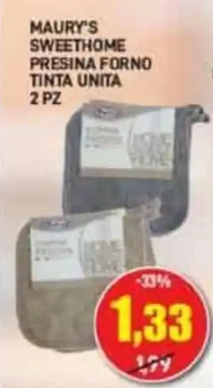 Maury's Sweethome Presina Forno Tinta Unita 2pz