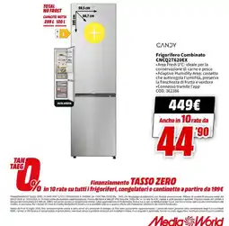 MediaWorld Frigorifero Combinato CANDY CNCQ2T620EX offerta