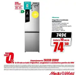 MediaWorld Frigorifero Combinato Hisense offerta