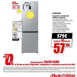 MediaWorld Samsung Frigorifero Combinato RB34C671DSA/EF offerta
