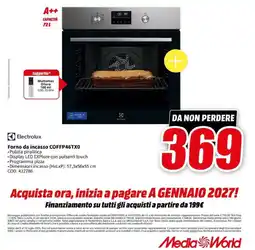 MediaWorld Forno da incasso Electrolux offerta