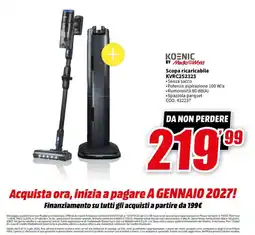MediaWorld Scopa ricaricabile KOENIC offerta