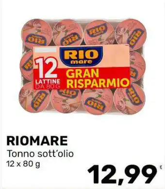 Iper Tosano RIOMARE Tonno sott’olio offerta