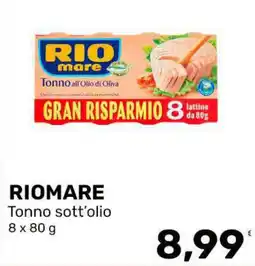 Iper Tosano RIOMARE Tonno sott’olio offerta