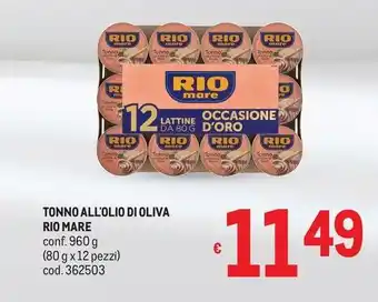 Tonno all'olio di oliva rio mare