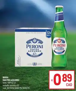 Metro Birra nastro azzurro offerta
