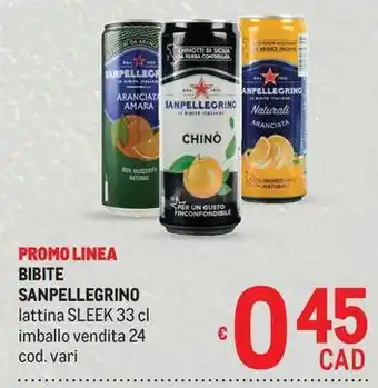 Metro Bibite sanpellegrino offerta