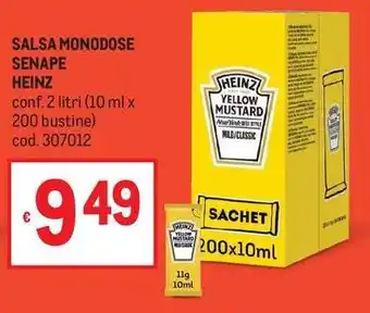 Salsa monodose senape heinz