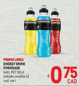 Metro Energy drink powerade offerta