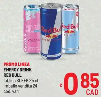 Metro Energy drink red bull offerta