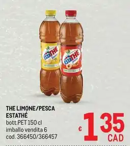 Metro The limone/pesca estathé offerta