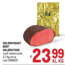 Metro Golden roast beef golden food offerta
