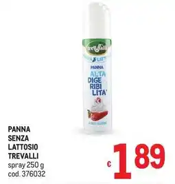 Metro Panna senza lattosio trevalli offerta