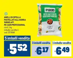 Metro Anelli di cipolla pastellati alla birra surgelati offerta
