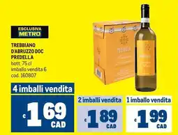 Metro Trebbiano d'abruzzo doc predella offerta