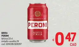 Metro Birra peroni offerta