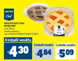 Metro Crostate gusti vari metro chef offerta