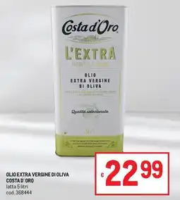 Metro Costa d'oro olio extra vergine di oliva costa d'oro offerta