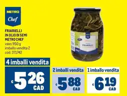 Metro Friarielli in olio di semi metro chef offerta