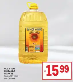 Metro Olio di semi di girasole desantis offerta