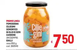Metro Pomodorini ciliegini semidryed in olio di semi carbone offerta