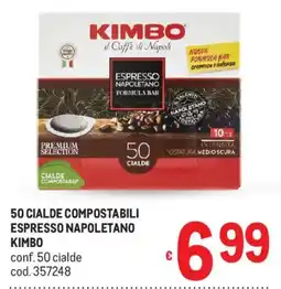 Metro 50 cialde compostabili espresso napoletano kimbo offerta