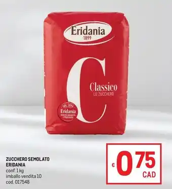 Metro Zucchero semolato eridania offerta