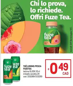 Metro The limone/pesca fuzetea offerta