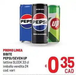 Metro Bibite pepsi/seven up offerta