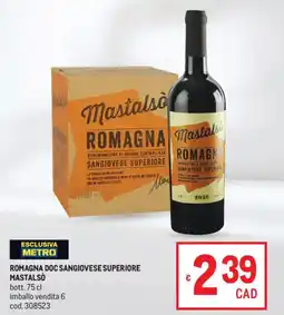 Metro Romagna doc sangiovese superiore Mastalsó offerta