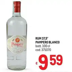 Metro Rum 37,5° Pampero Blanco offerta