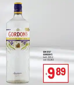 Metro Gin 37,5° Gordon's offerta