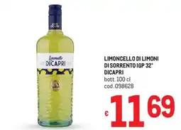 Metro Limoncello di limoni di sorrento igp 32° Dicapri offerta