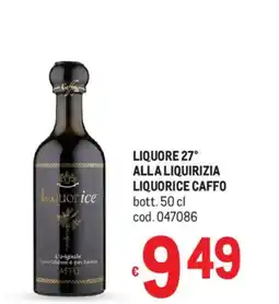 Metro Liquore 27° alla liquirizia liquorice caffo offerta