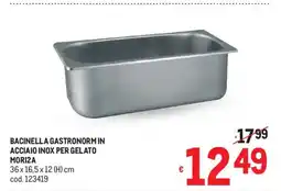 Metro Bacinella gastronorm in acciaio inox per gelato mori2a offerta