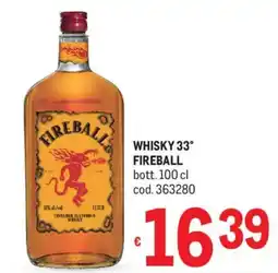 Metro Whisky 33° Fireball offerta