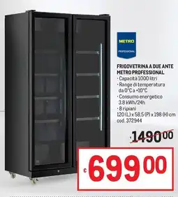 Metro Frigovetrina a due ante Metro Professional offerta