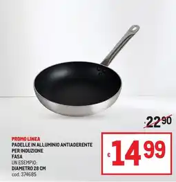Metro Promo linea padelle in alluminio antiaderente per induzione fasa offerta