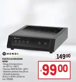 Metro Piastra ad induzione Hendi offerta