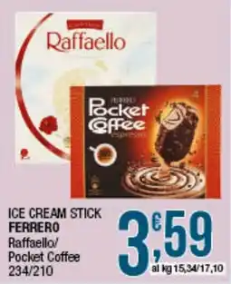 Maxi Sidis ICE CREAM STICK FERRERO Raffaello/ Pocket Coffee offerta