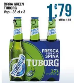 Maxi Sidis Birra Green Tuborg offerta