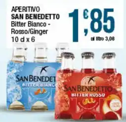Maxi Sidis Aperitivo San Benedetto Bitter Bianco - Rosso/Ginger offerta