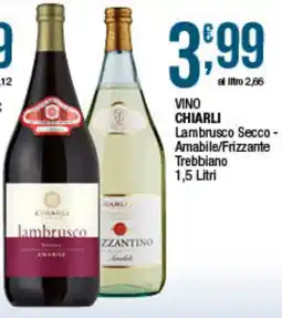 Maxi Sidis VINO CHIARLI Lambrusco Secco offerta