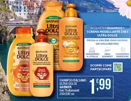 Maxi Sidis SHAMPOO/BALSAMO ULTRA DOLCE GARNIER offerta