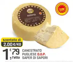 Supermercati Dok CANESTRATO D.O.P. SAPER DI SAPORI offerta
